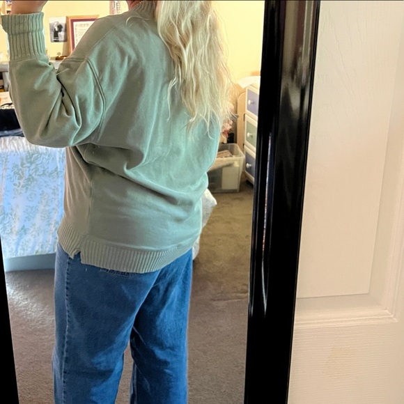 Sage Green Aerie Oversized Sweater - Picture 9 of 9